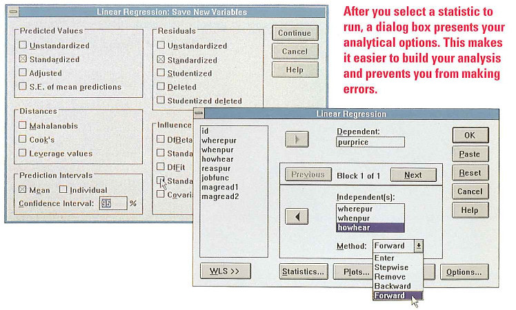 SPSS linear regression